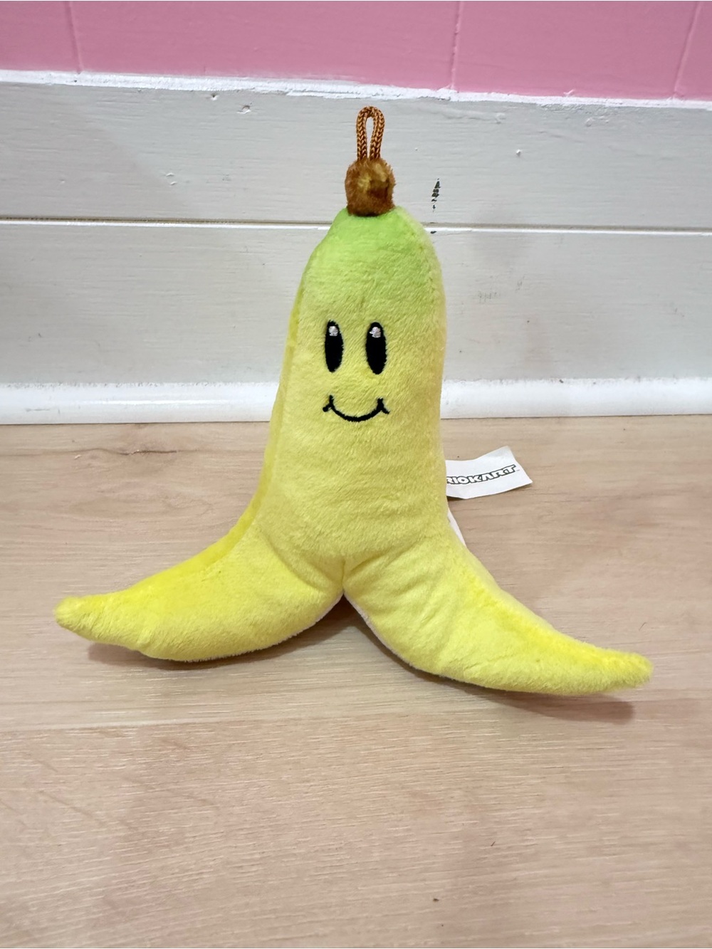 Plush Yellow Banana Peel Decorative Accent